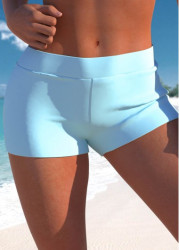 Modlily Mid Waisted Light Blue Swim Shorts - XXL