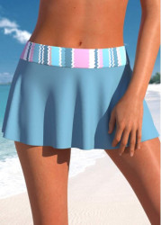 Modlily Mid Waisted Multi Stripe Print Swim Skirt - XXL