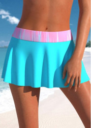 Modlily Mid Waisted Ombre Multi Color Swim Skirt - XXL