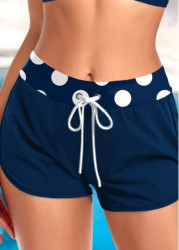 Modlily Mid Waisted Polka Dot Navy Swim Shorts - XXL