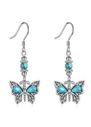 Modlily Mint Green Butterfly Alloy Detail Earrings - One Size