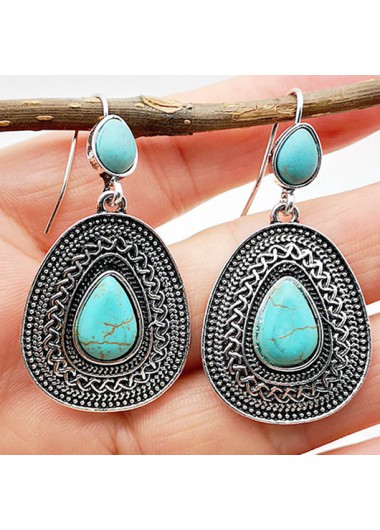 Modlily Mint Green Metal Bohemian Retro Earrings - One Size