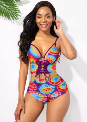 Modlily Multi Color High Waisted Printed Bikini Set - 14