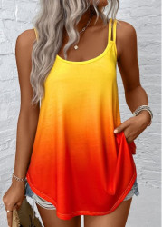 Modlily Multi Color Ombre Scoop Neck Camisole Top - S