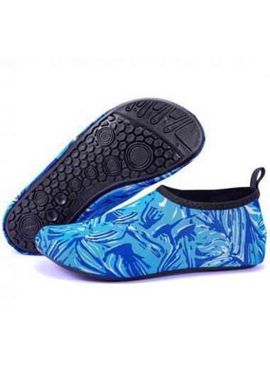 Modlily Neon Blue Graffiti Print Waterproof Water Shoes - 36