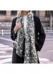 Modlily Olive Green Plants Floral Print Scarf - One Size