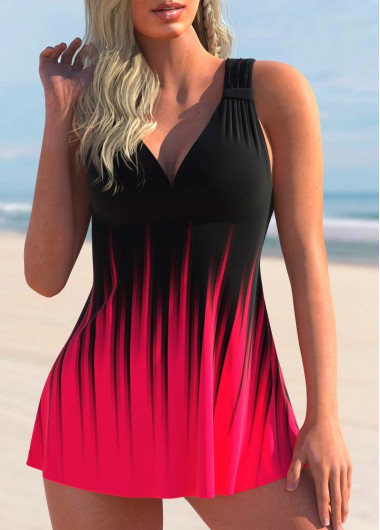 Modlily Ombre Hot Pink Swimdress and Panty - S