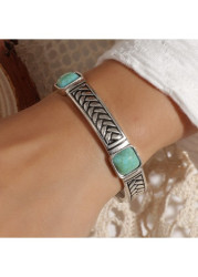 Modlily Silver Round Alloy Retro Design Bracelet - One Size