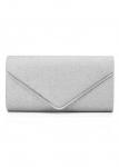 Modlily Silvery White Shinning Magnetic Chains Clutch Bag - One Size