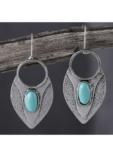 Modlily Teardrop Design Mint Green Alloy Earrings - One Size