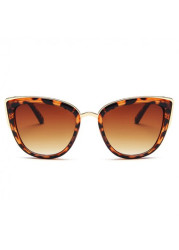 Modlily Terracotta Leopard Cat Eye Plastic Sunglasses - One Size