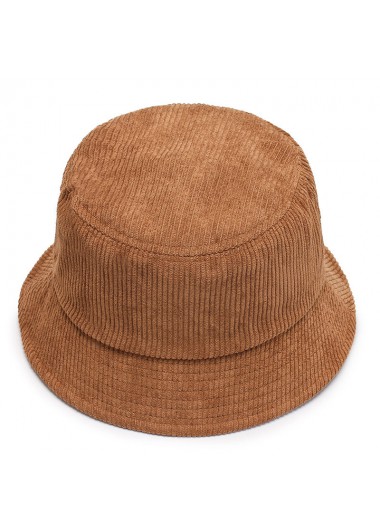 Modlily Terracotta Polyester Cotton Corduroy Design Hat - One Size