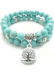 Modlily Tree Design Mint Green Round Bracelet - One Size