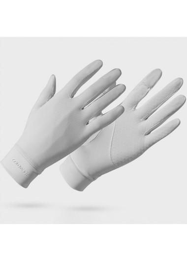 Modlily Wrist Lightweight Full Finger Grey Gloves - One Size