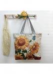 Modlily Zip Neon Orange Sunflower Print Shoulder Bag - One Size