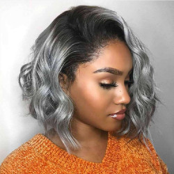 Ombre Grey 3 Bundles Body Wave Brazilian Human Hair Bundles