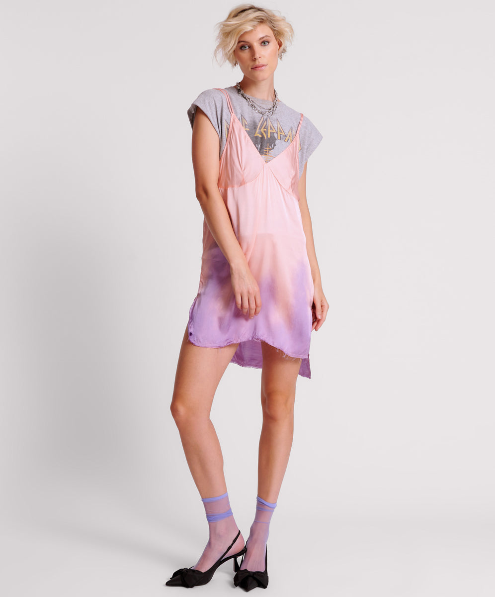 One Teaspoon Acid Candy Dip Dye Mini Slip Dress