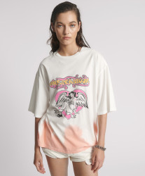 One Teaspoon Angel Dip Dye Kobe Tee - Cream