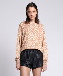 One Teaspoon Animal Haphazard Knit Sweater