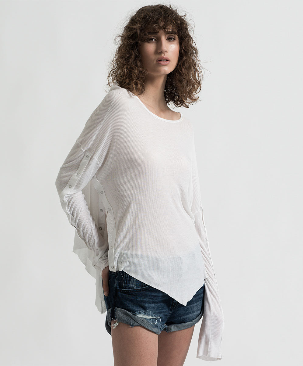 One Teaspoon Bamboo Cotton Ribbed Longsleeve Tee