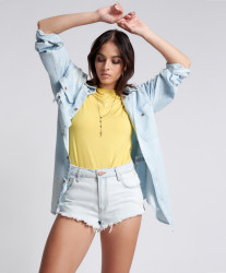 One Teaspoon Bel Air Blue The One Fitted Cheeky Denim Shorts