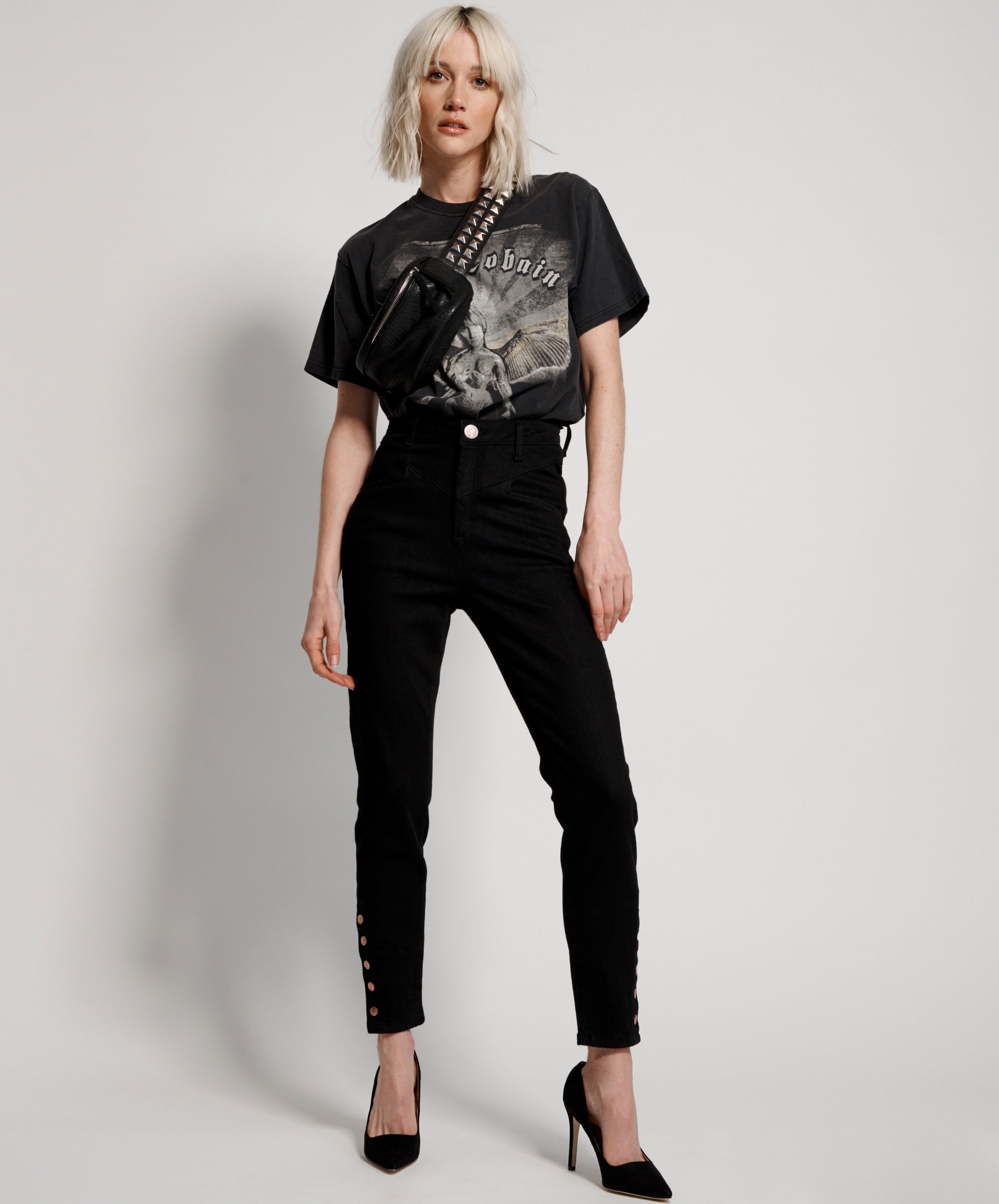 One Teaspoon Black Swan Preachers High Waist Skinny Jean