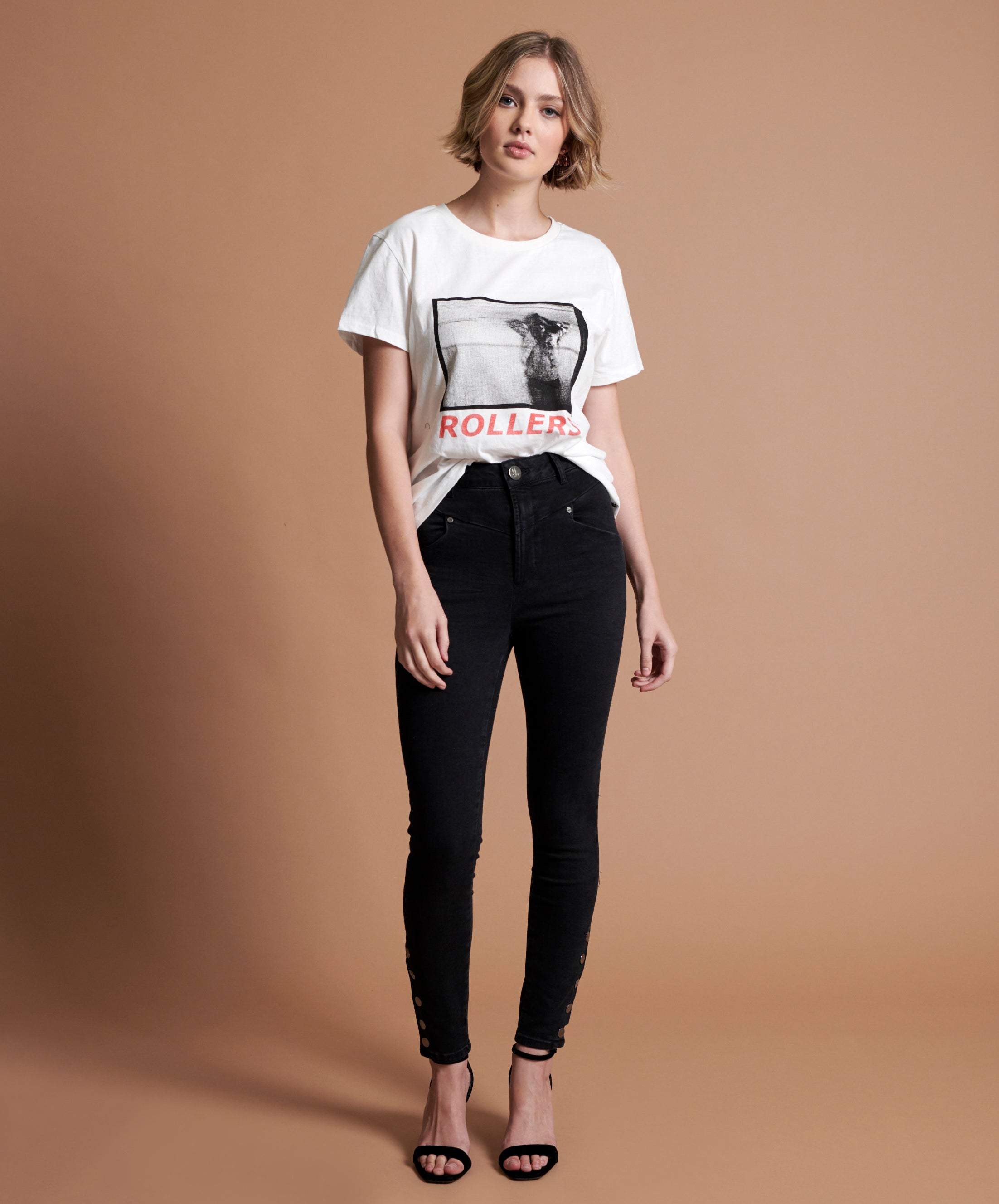 One Teaspoon Black Swan Preachers High Waist Skinny Jeans