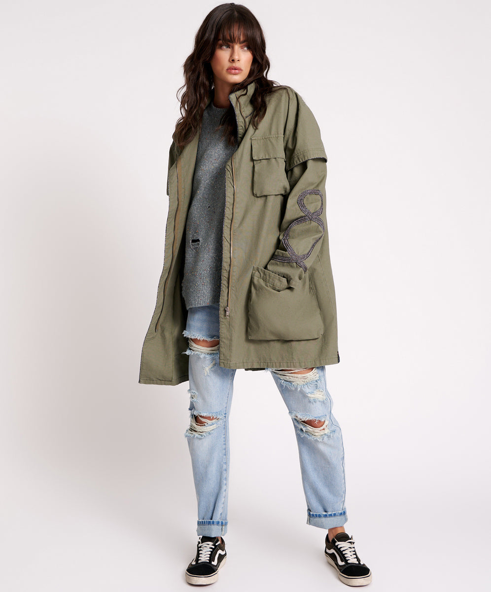 One Teaspoon CARGO THROWOVER JACKET