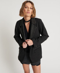 One Teaspoon Charcoal Studded Blazer