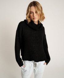 One Teaspoon Classic Chunky Roll Neck Knit Sweater