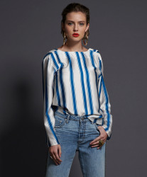 One Teaspoon Cocktail Stripe Backless Chloe Top