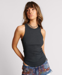 One Teaspoon DISTRESSED RAMONE RIB TANK