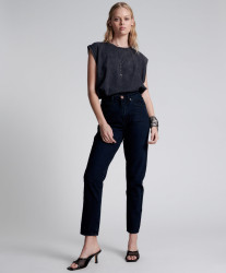 One Teaspoon Fox Black Legend Mom Fit Jeans