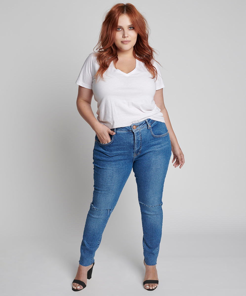 One Teaspoon Freebirds Ii High Waist Stretch Skinny Denim Jeans - Miami Blue