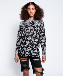 One Teaspoon Hand Batik Paisley Western Shirt