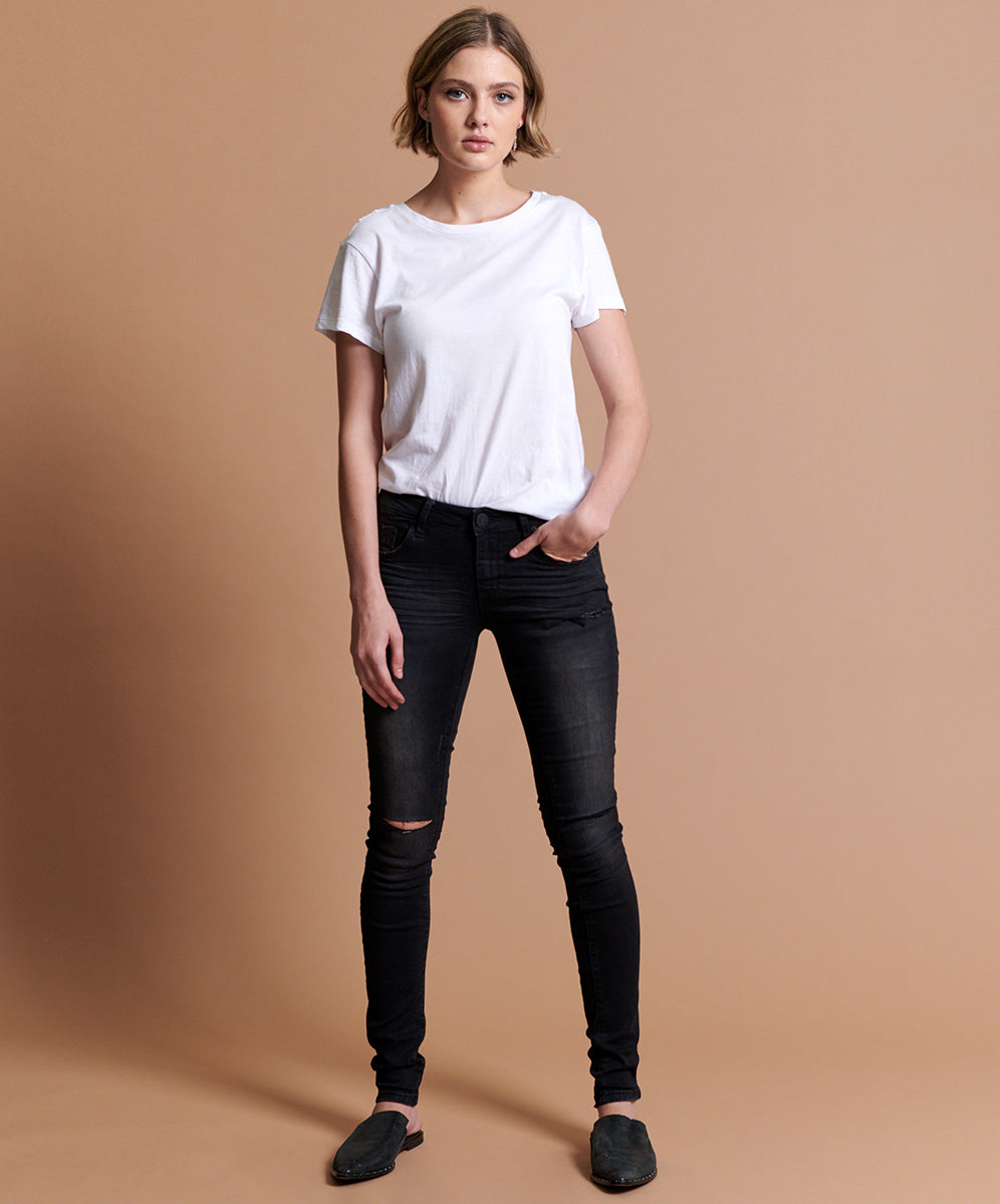 One Teaspoon Hoodlums Mid Rise Skinny Jean