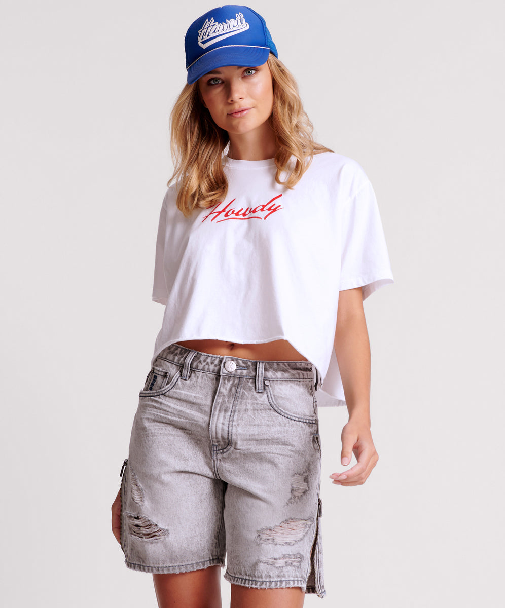 One Teaspoon Howdy Boxy Crop Tee