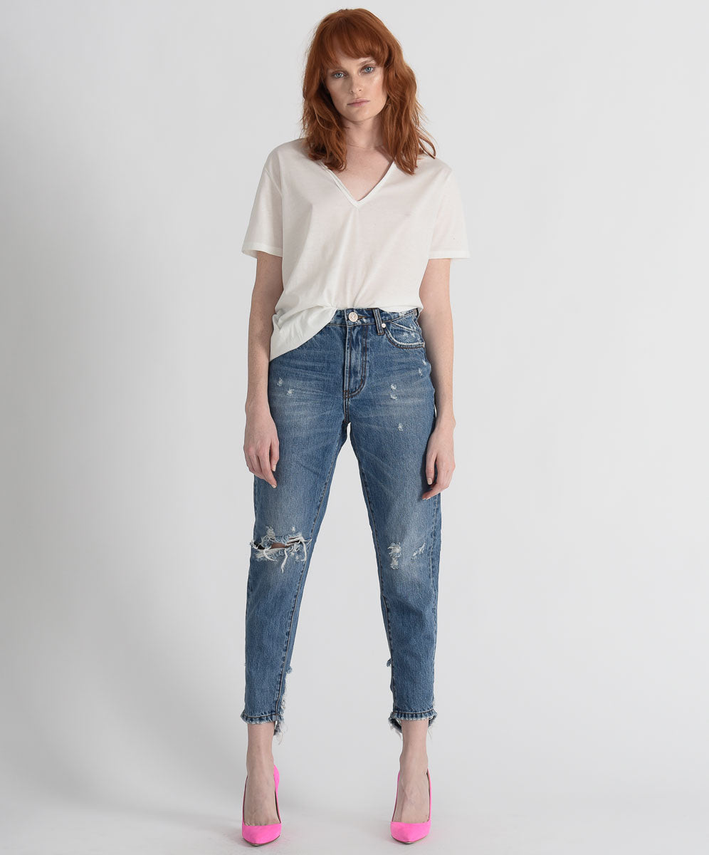 One Teaspoon JOHNNY BLUE LEGEND HIGH WAIST MOM JEAN