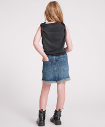 One Teaspoon Kids Dirty Indigo 2020 Mini High Waist Denim Skirt