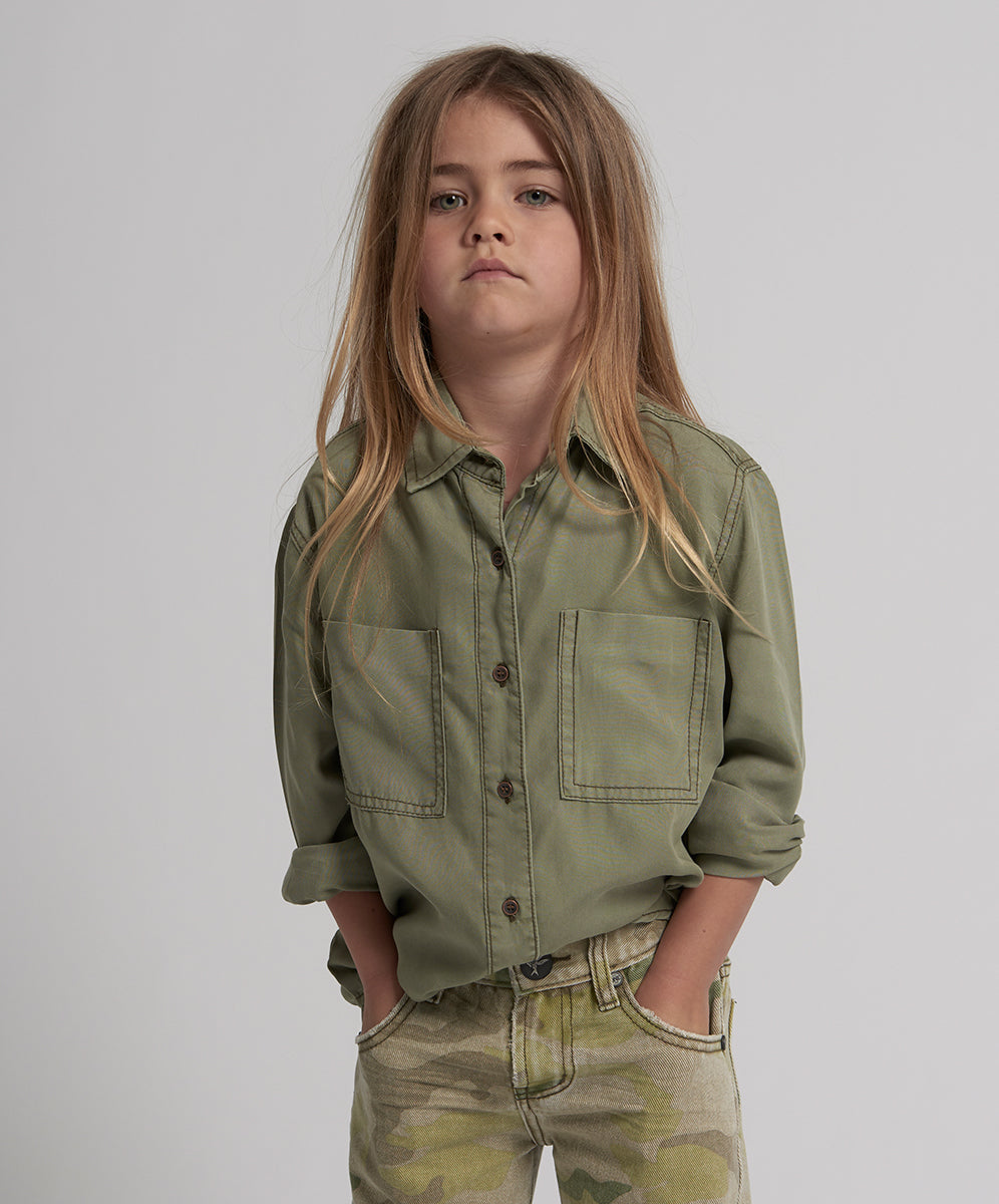 One Teaspoon Kids Khaki Soho Shirt