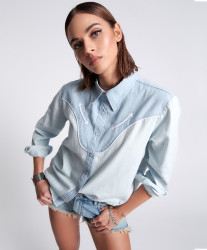 One Teaspoon LINED UP WESTERN SHIRT