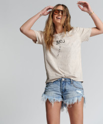 One Teaspoon Love Stained Organic Cotton Crew Tee