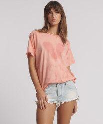 One Teaspoon Love Sweat Tie Dye Boyfriend Tee - Pale Pink