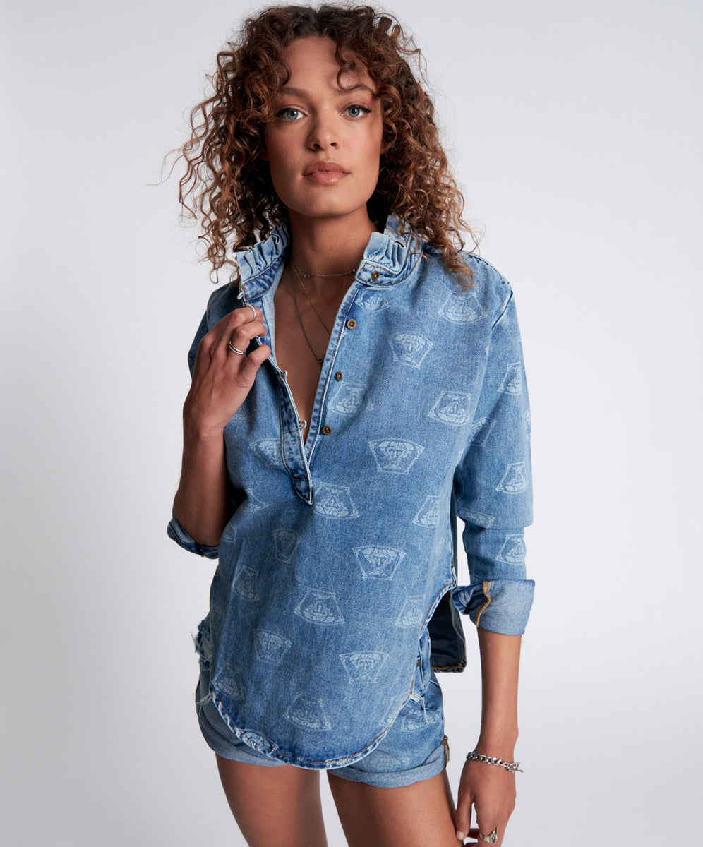 One Teaspoon Medusa Chrysler Denim Shirt