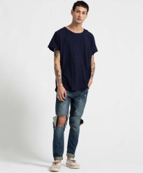 One Teaspoon Mens Mr Ray Tee - Indigo Stripe