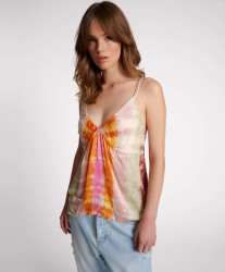 One Teaspoon Mirage Hand Dyed Satin Cami - Multi