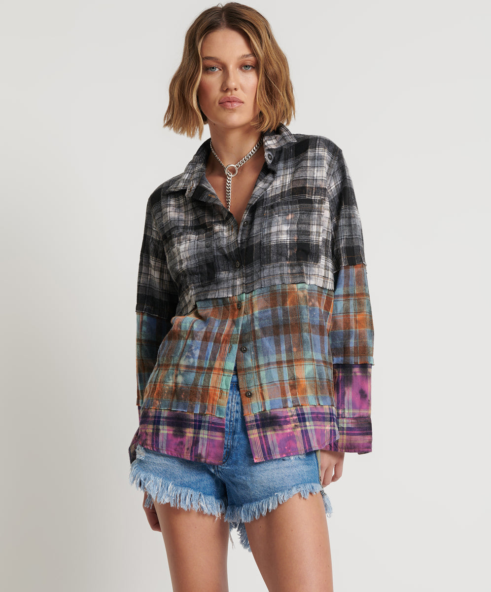 One Teaspoon MIXED FLANNEL SHIRT