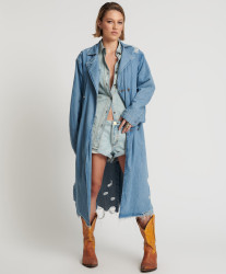 One Teaspoon Pacifica Denim Trench Coat