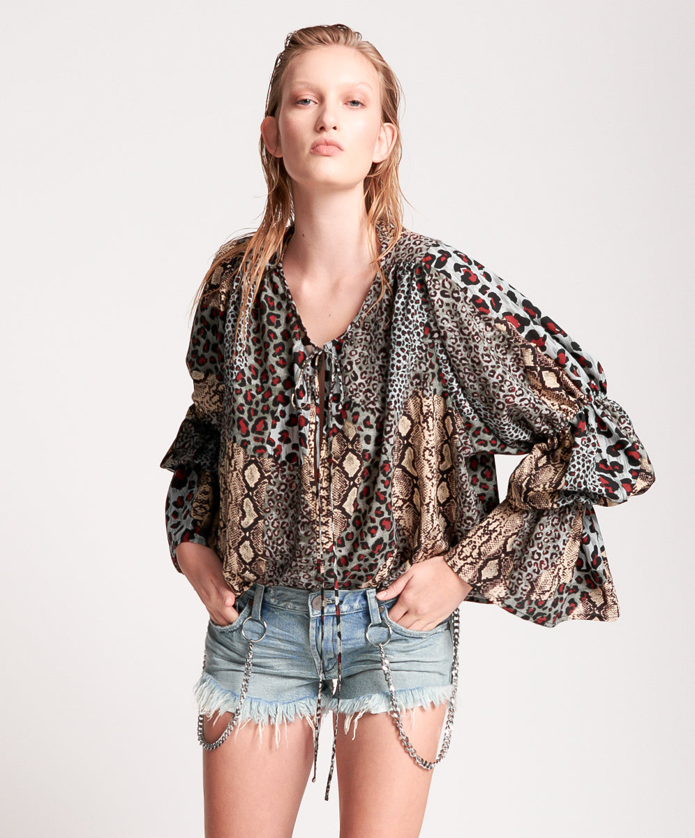 One Teaspoon Punk Python Sophisticated Savage Top