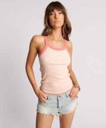 One Teaspoon RETRO AMIE COTTON RIB SINGLET